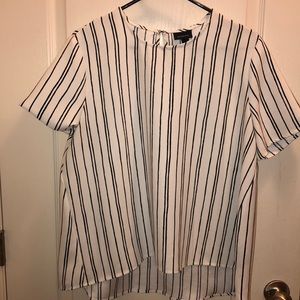 White with black stripes blouse
